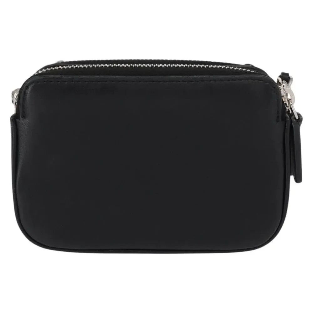 Chanel Sequin Chain Shoulder Bag Black Canvas